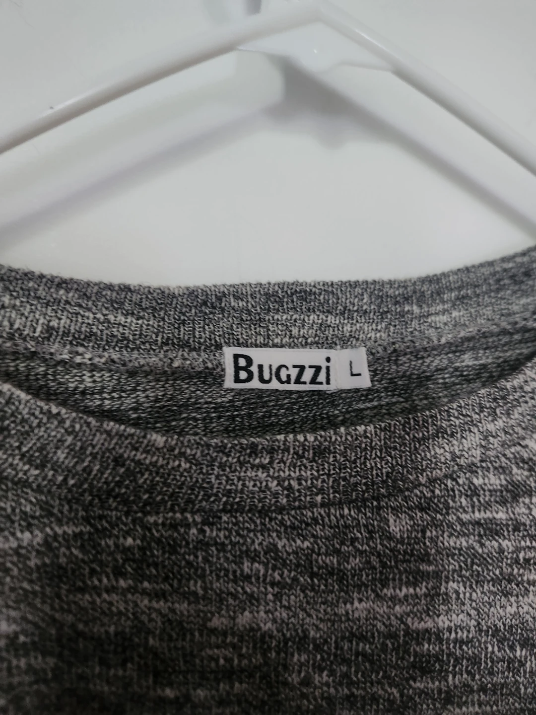 Bugzzi Gray Heathered Cropped Long Sleeve Sweater - Size L ⚽ - photo 3