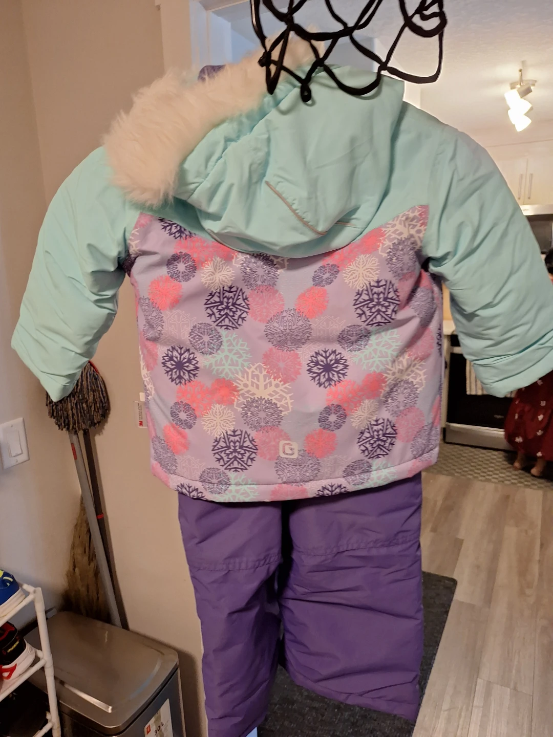 Gusti Kids Ski Suit - Light Blue/Purple Snowflake - photo 2