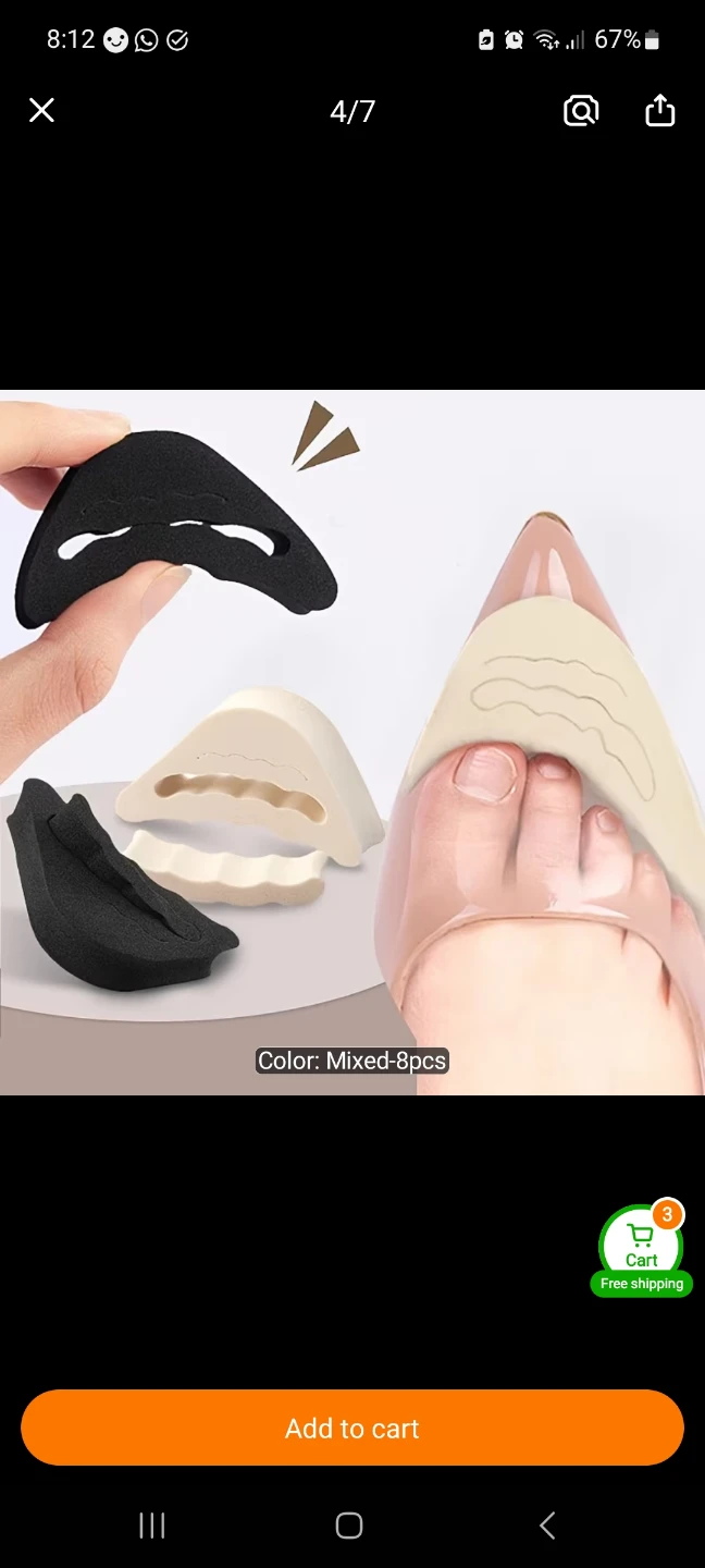Memory foam shoe inserts 8pcs - photo 4