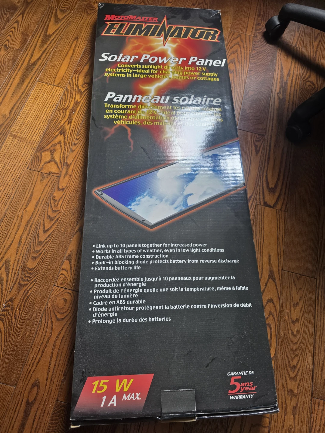 Motomaster Eliminator 15W Solar Panel