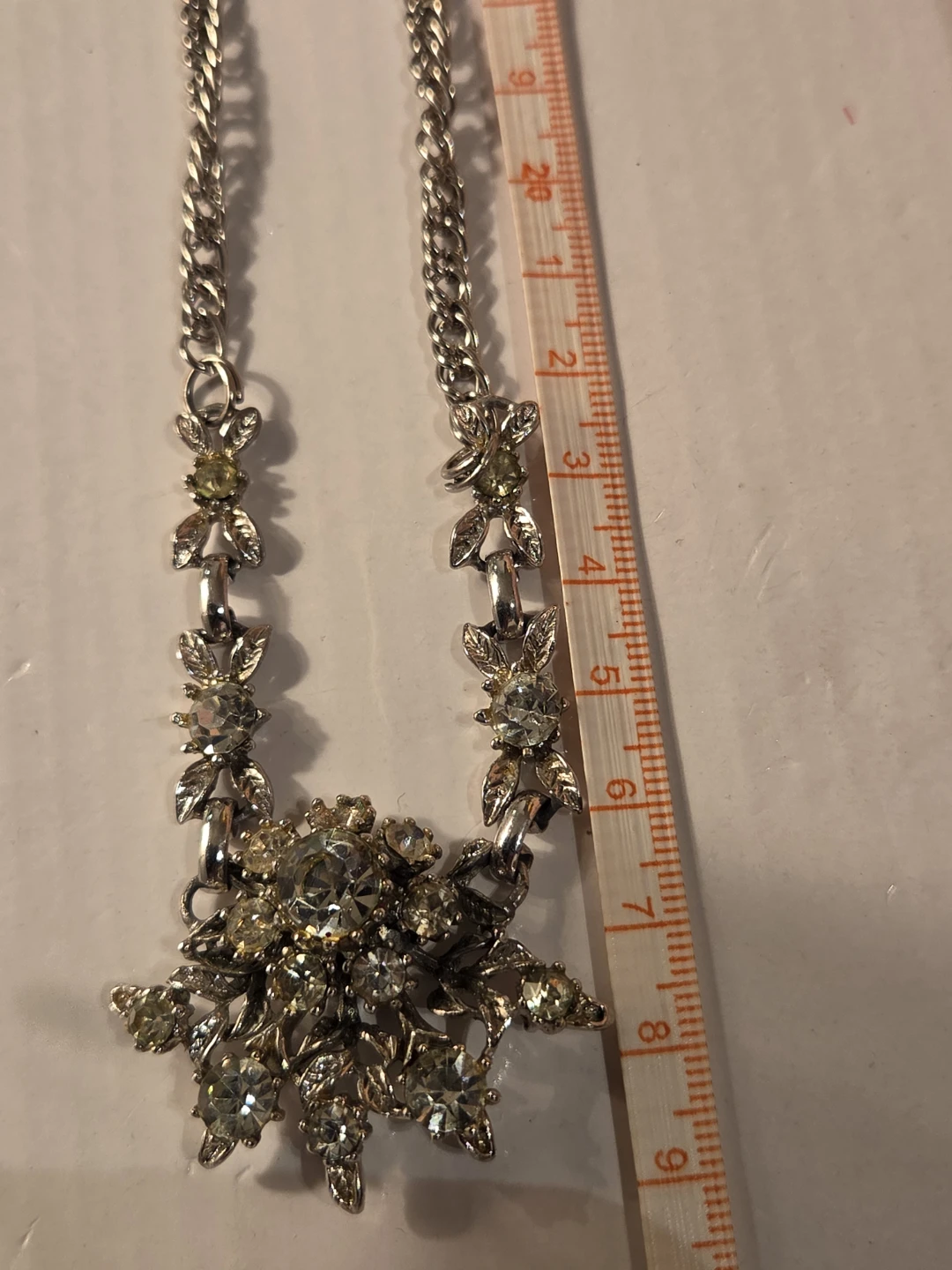 Rhinestone Flower Statement Necklace - photo 4