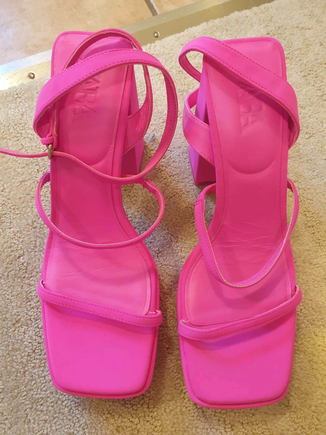 Zara Strappy Platform Heels - Size 40_41