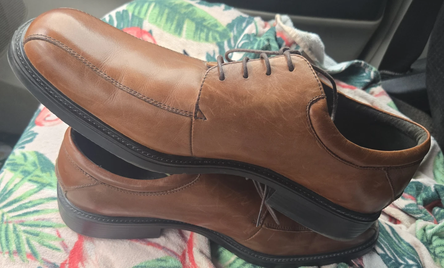 Men's size 12 brown leather dress shoes. Nunn Bush. - photo 3