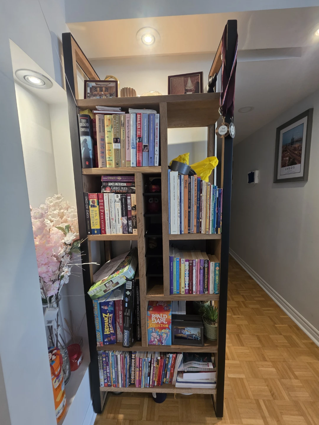 Modern Wood and Metal Bookshelf - photo 3