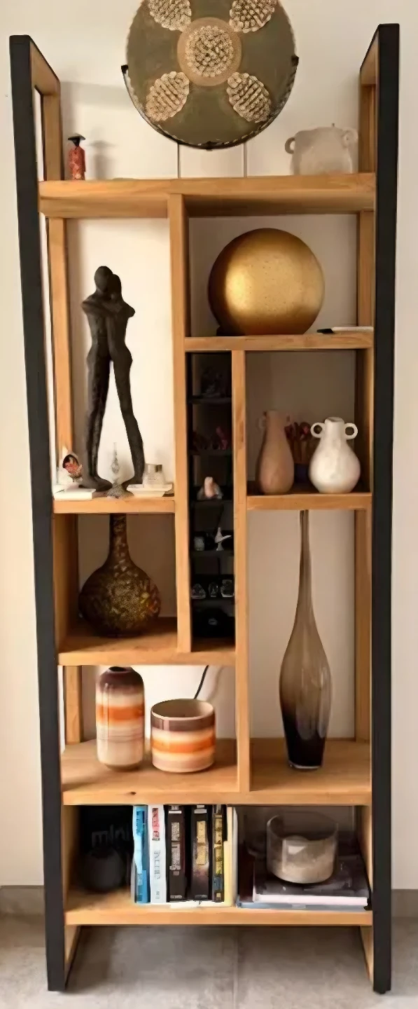 Modern Wood and Metal Bookshelf - photo 4