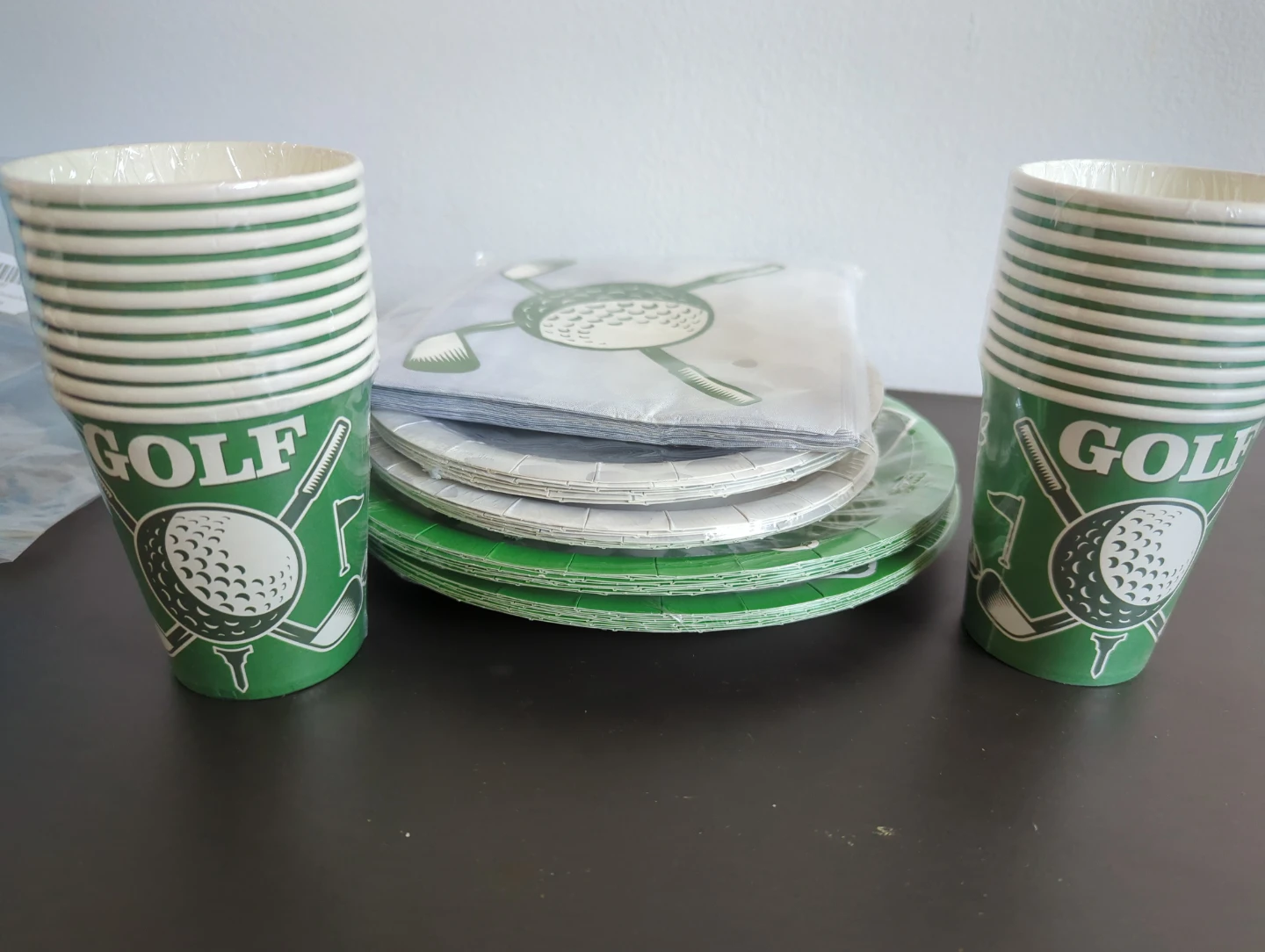 Golf Themed Paper Plates, Cups & Napkins Party Pack