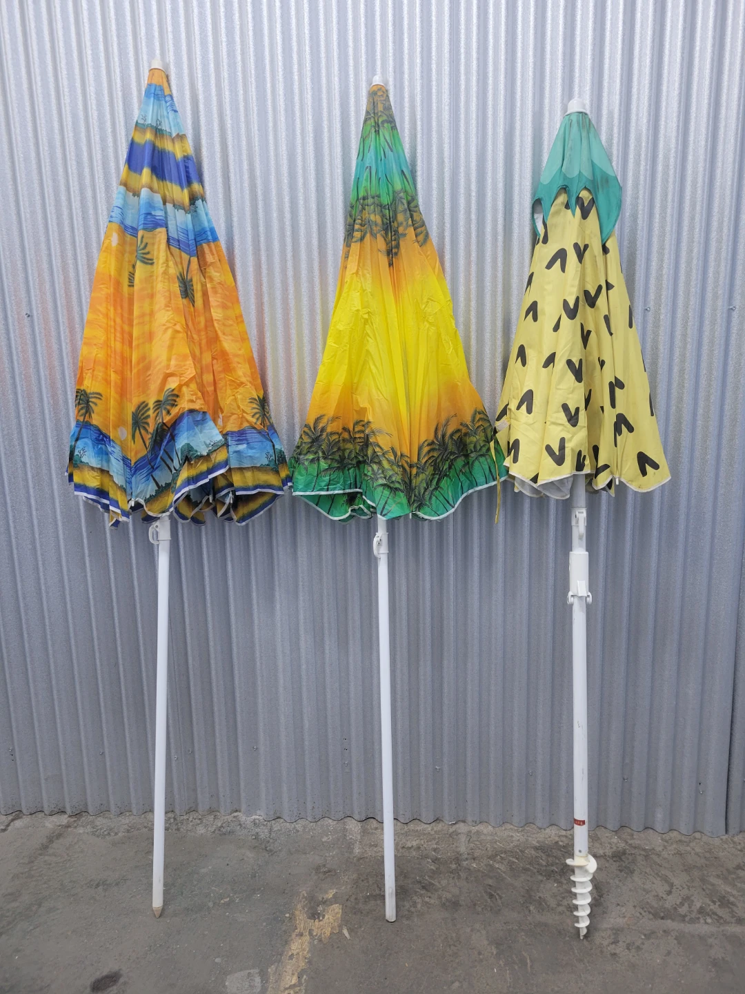 3 Beach Umbrellas