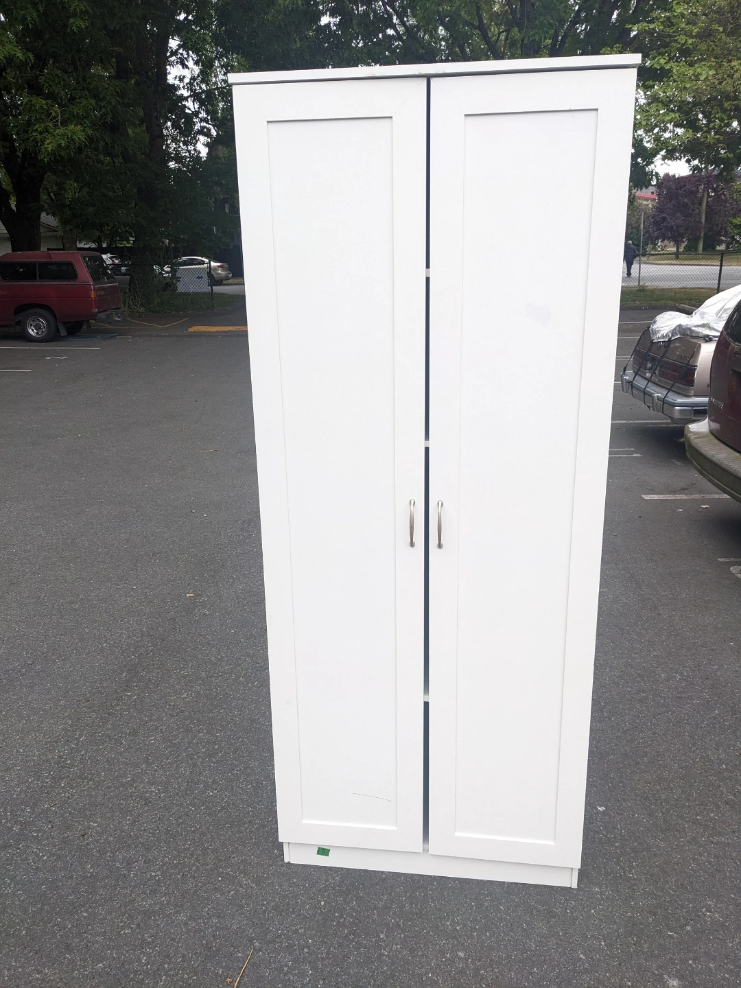 White Double Door Storage Cabinet , delivery available