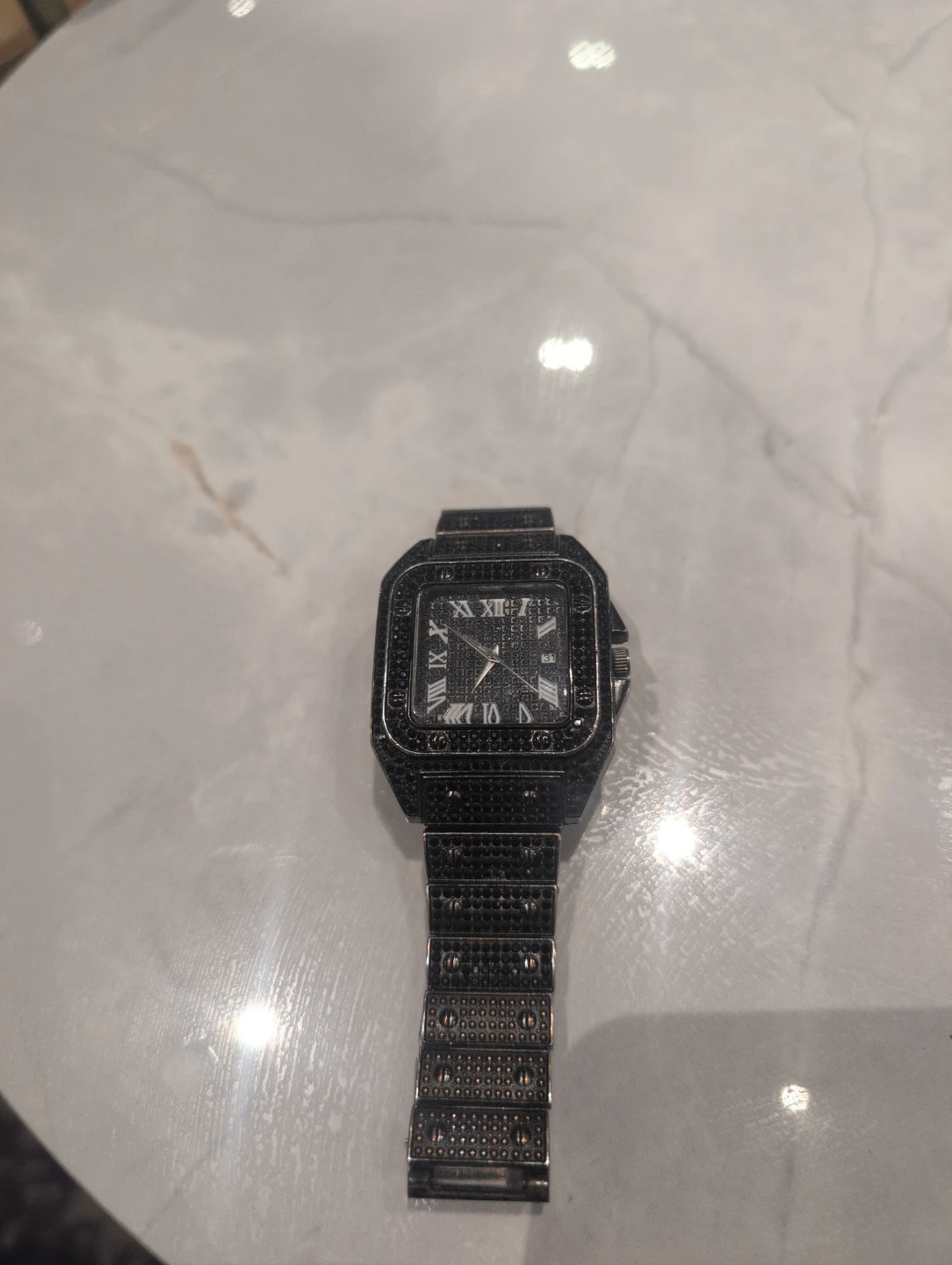 Black Roman Numeral Watch