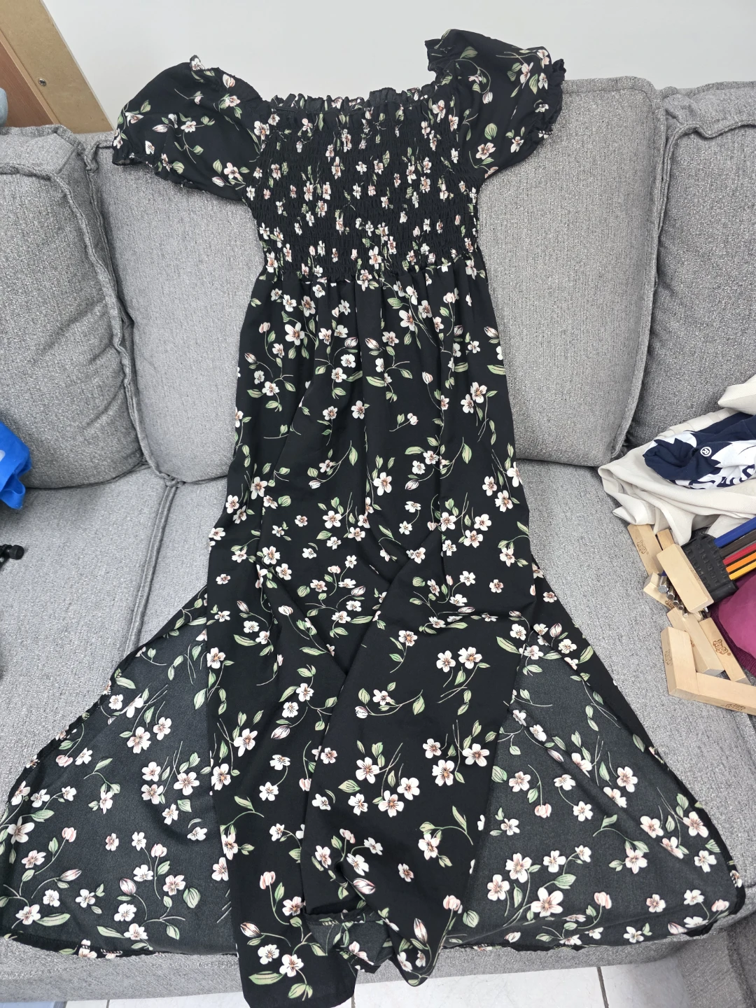 Ardene Floral Smocked Maxi Dress