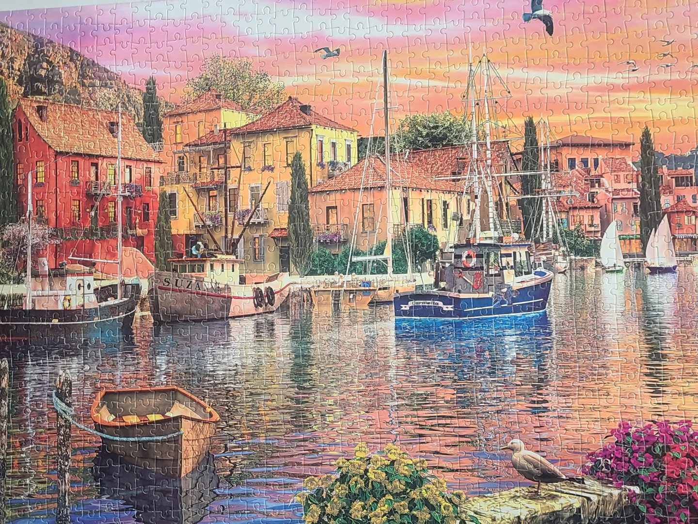 Beautiful Harbour Sunset Jigsaw Puzzle (50x70 cm)