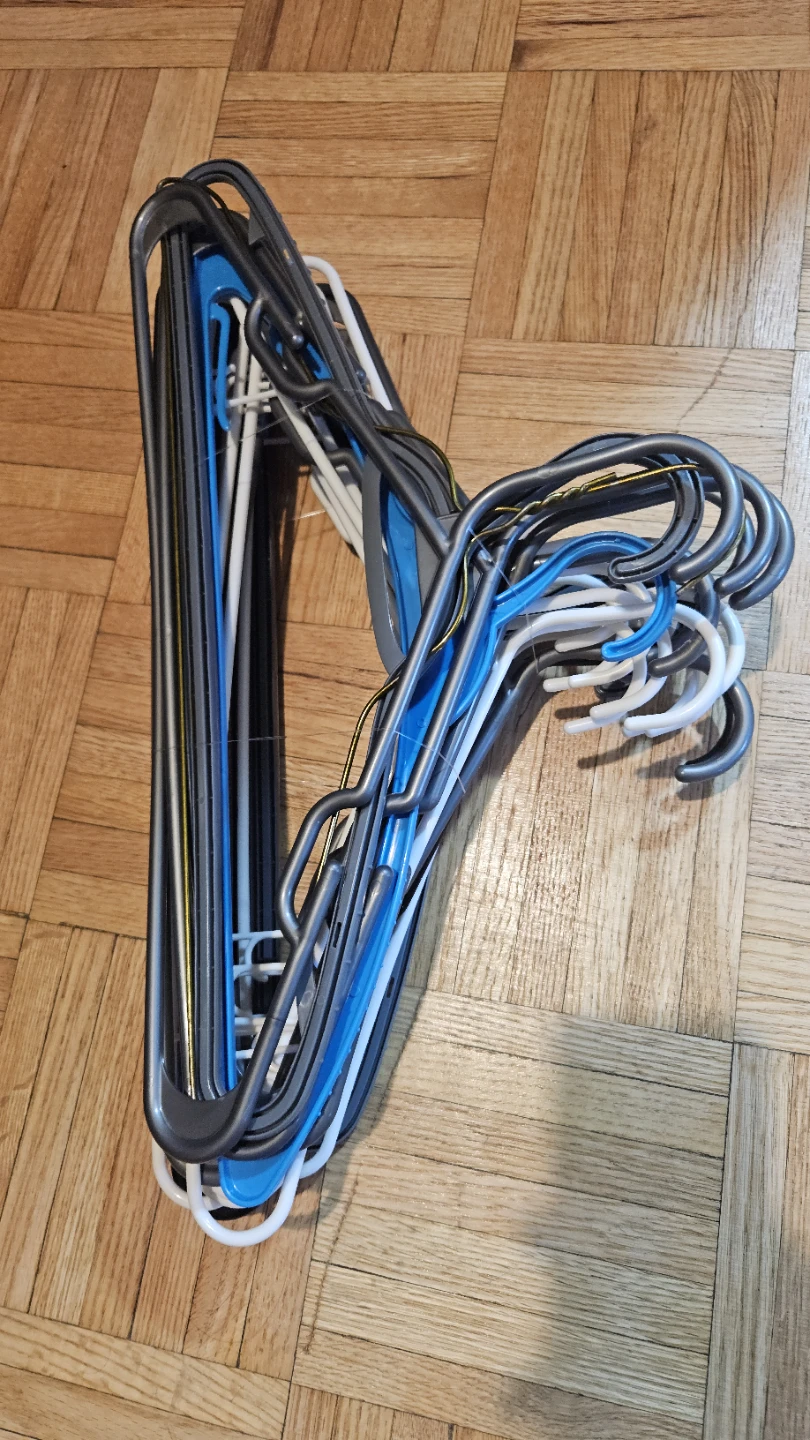 Assorted Plastic Clothes Hangers