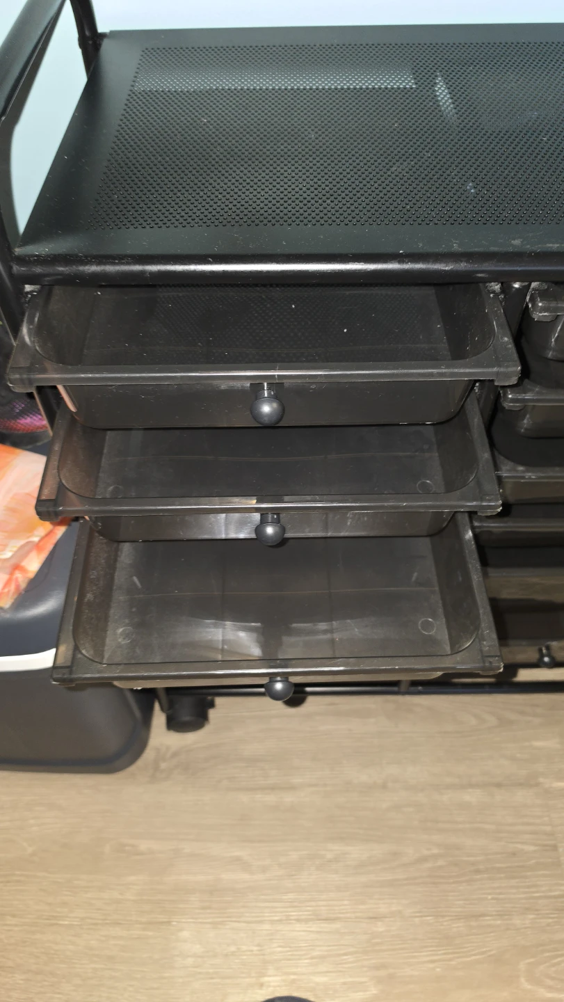 Black 12-Drawer Rolling Storage Cart - photo 2