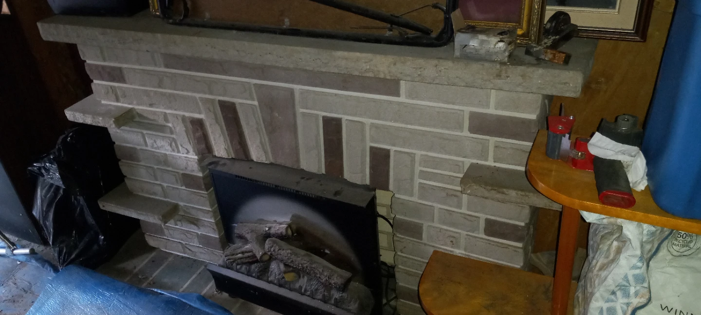 Electric Fireplace with Stone Mantle - photo 3