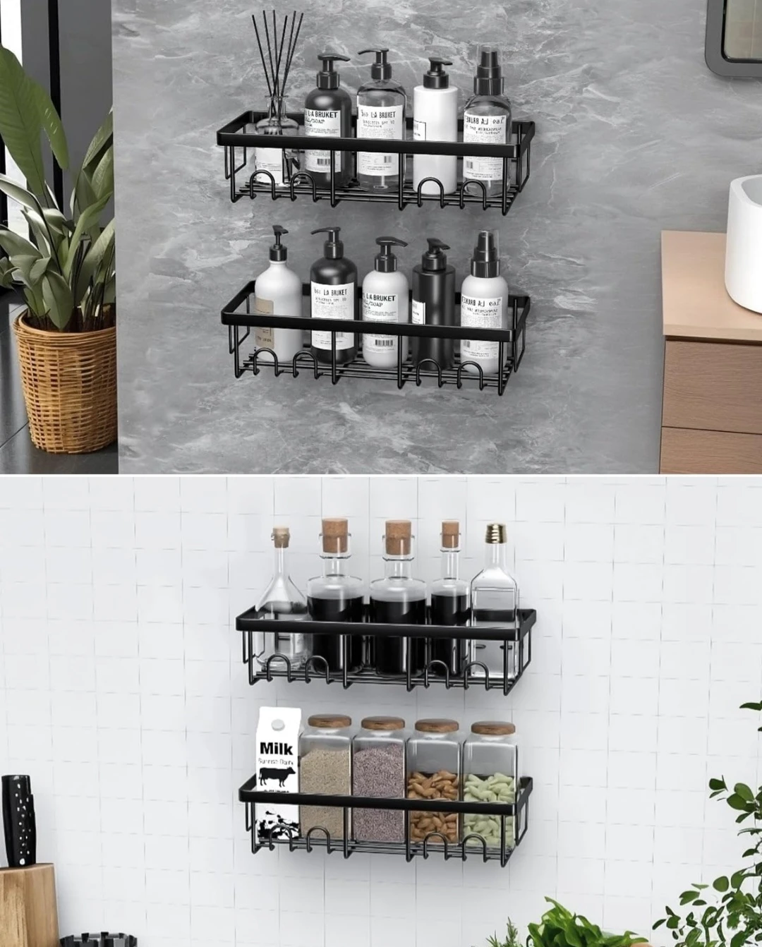 ACEMINING Black Metal Shower Caddy - photo 5