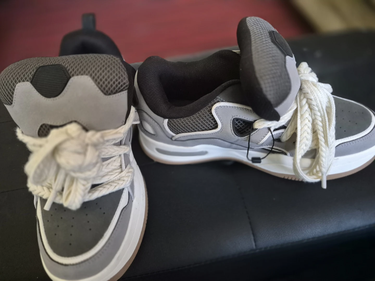Zara Grey and White Chunky Sneakers