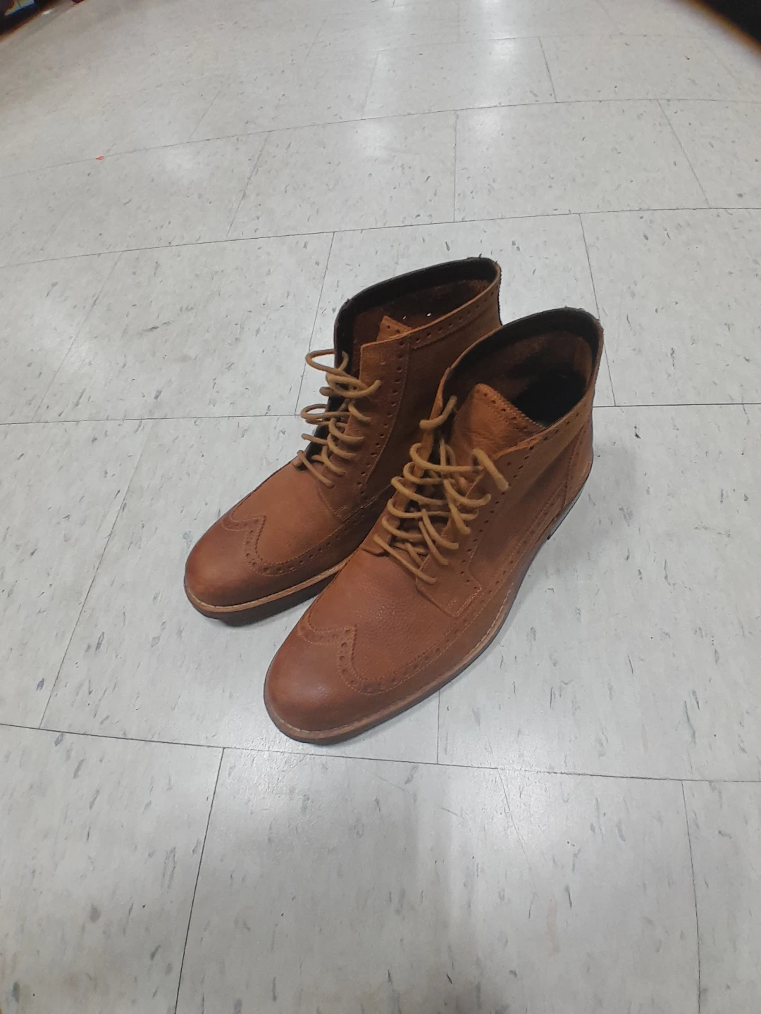 Men's Brown Leather Wingtip Boots - photo 2