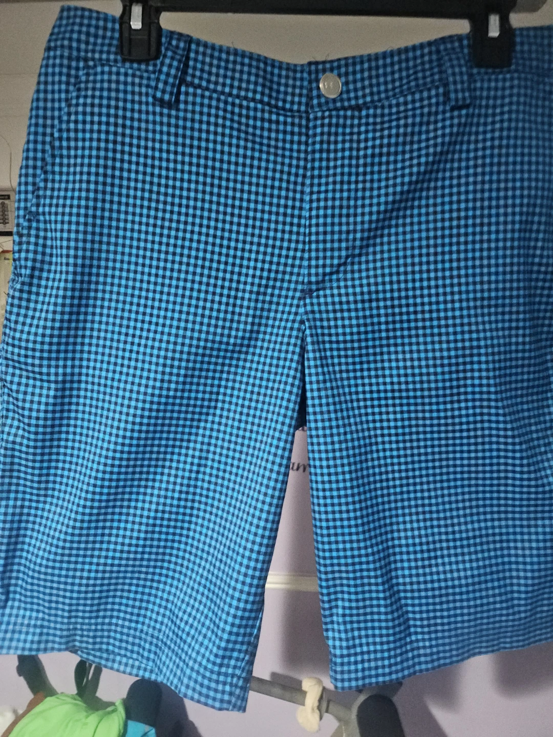 Under Armour Blue Gingham Golf Shorts