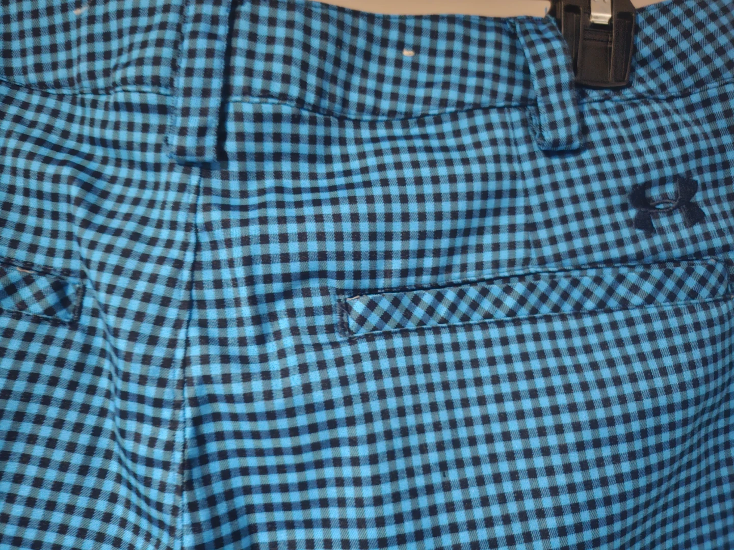 Under Armour Blue Gingham Golf Shorts - photo 4