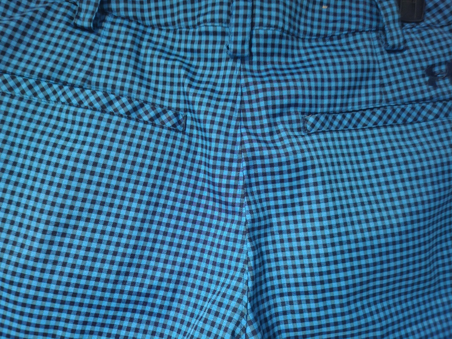 Under Armour Blue Gingham Golf Shorts - photo 5