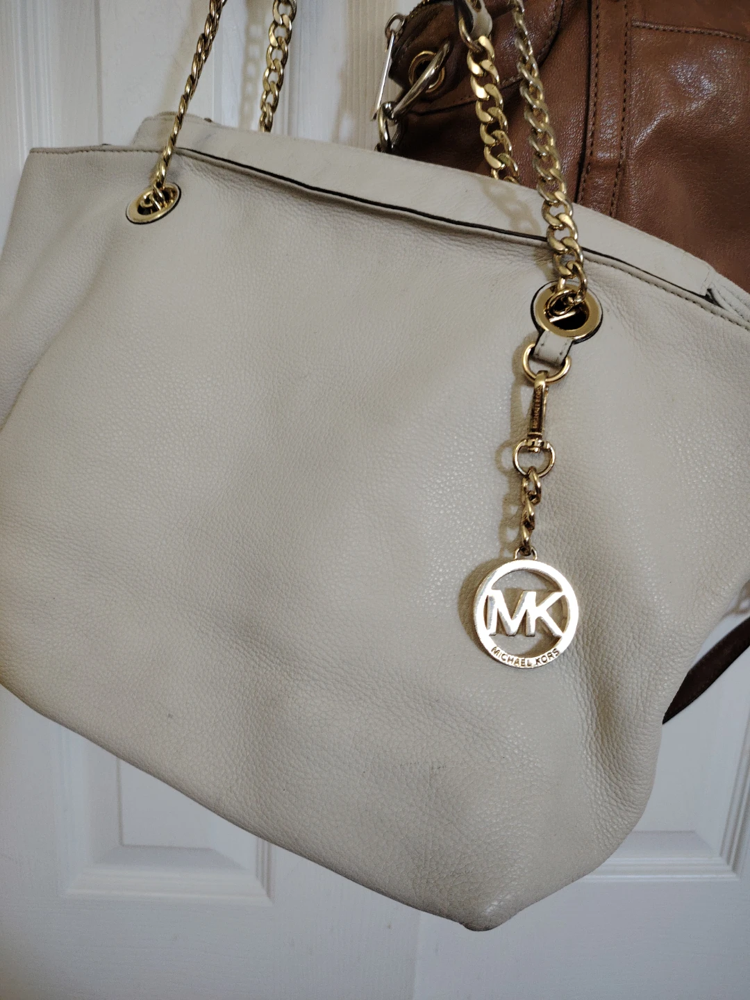 ⚽️Michael Kors Cream Leather Tote Bag - photo 2