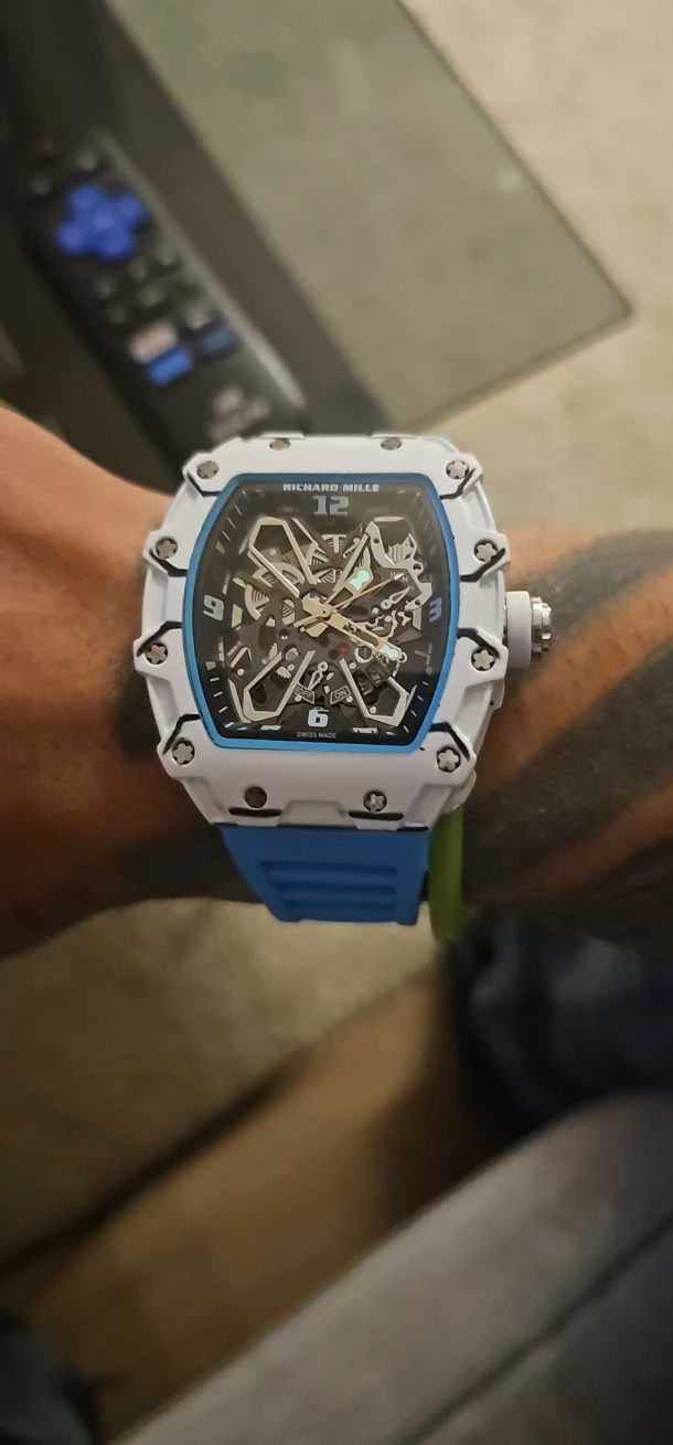 Richard Mille Skeleton Watch - White & Blue - photo 2