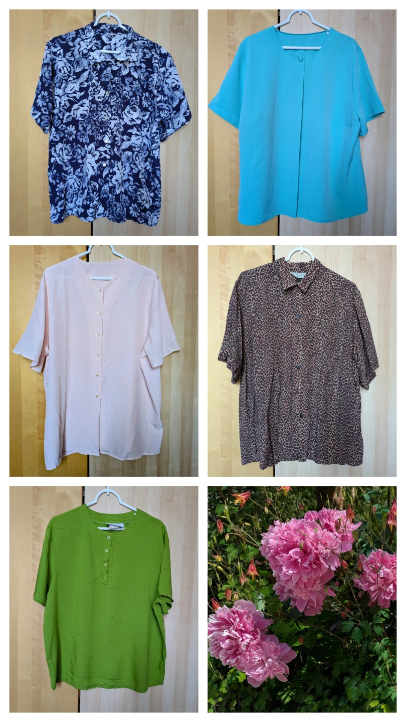 5 Women's Short Sleeve Blouses size L ($5 each or $20 all) - photo 2