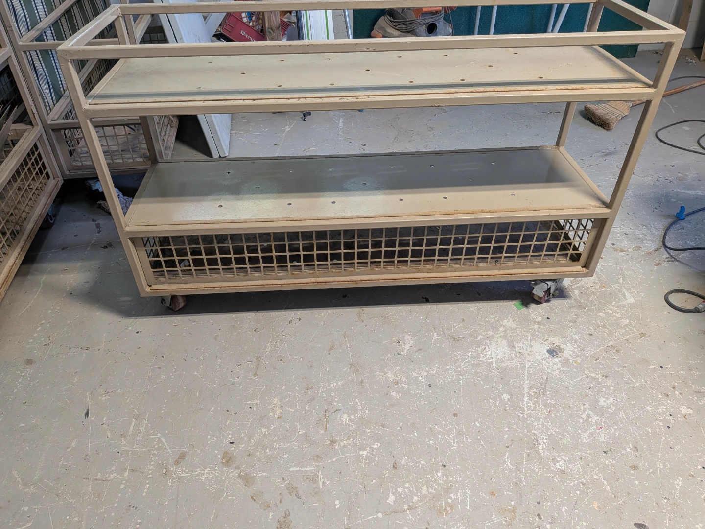 Metal Utility Cart on Wheels