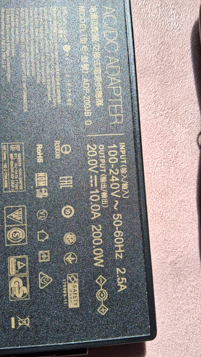 NEW Asus gaming laptop Power Adaptor ADP-200JB D, 20V 10A - photo 3