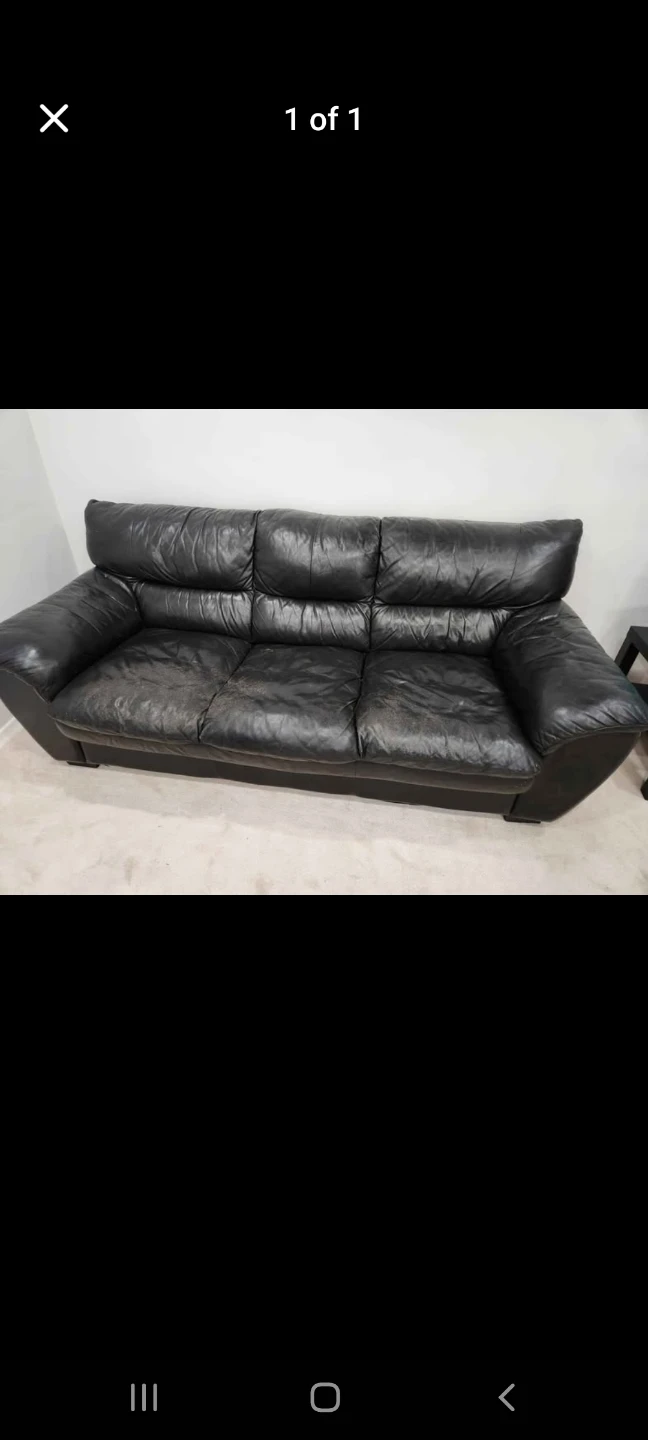 Black Leather Sofa