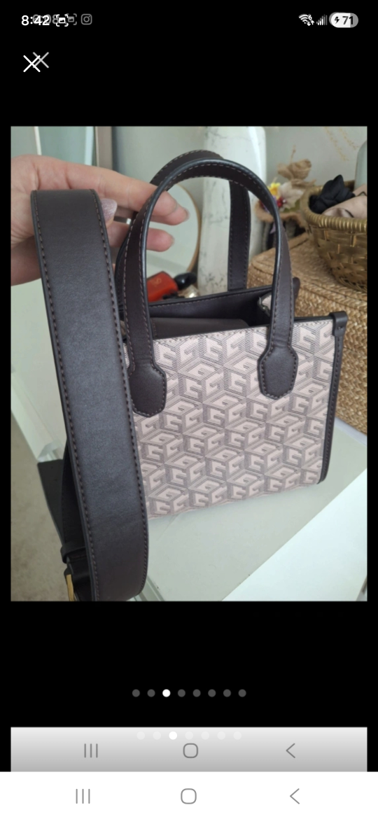 GUESS Mini Tote Bag with Shoulder Strap - photo 5