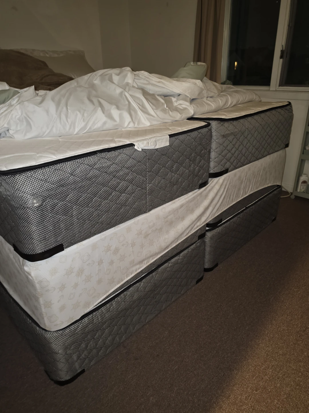 Twin XL box spring with mattress top