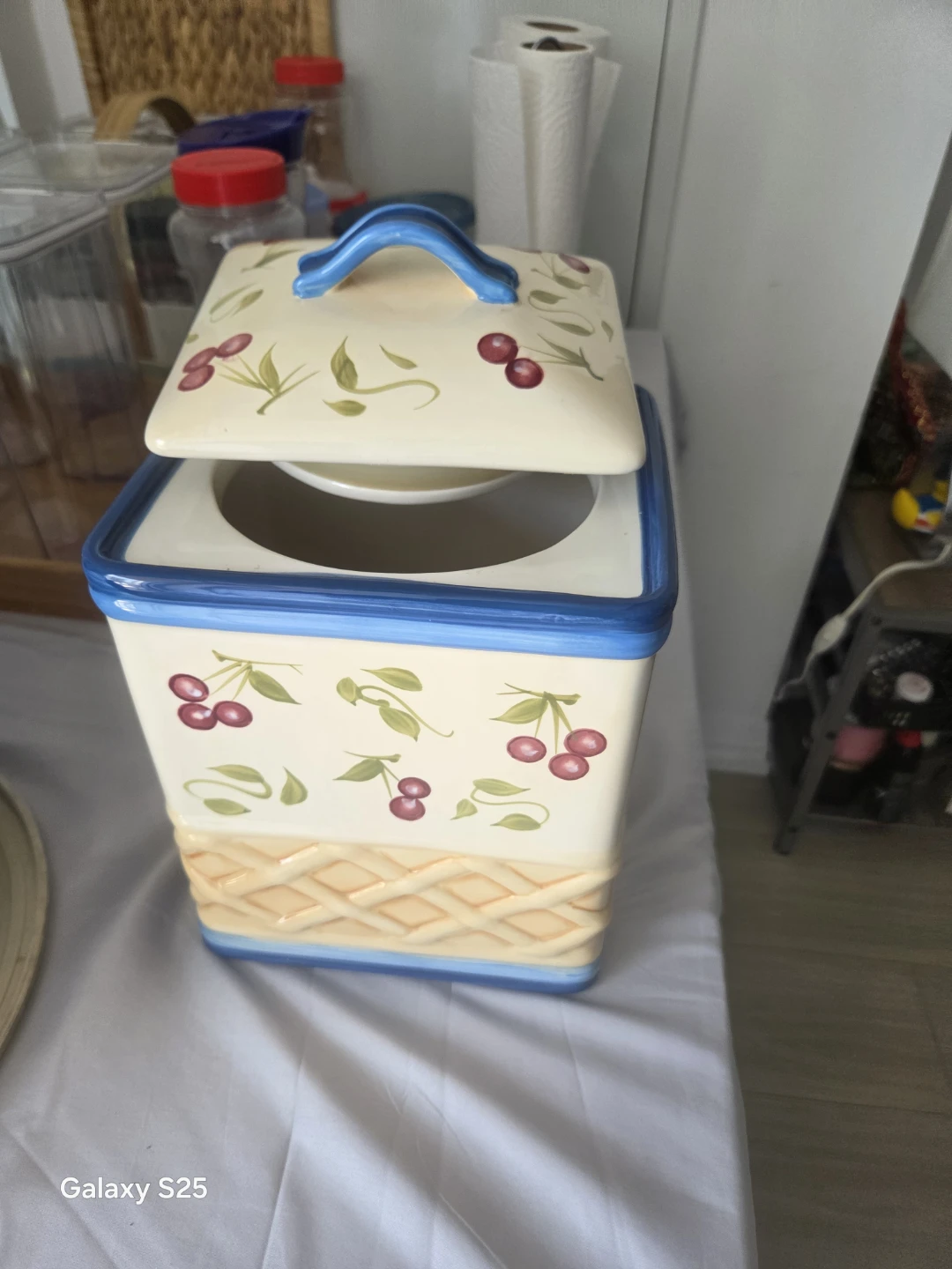 Ceramic Cherry Cookie Jar
