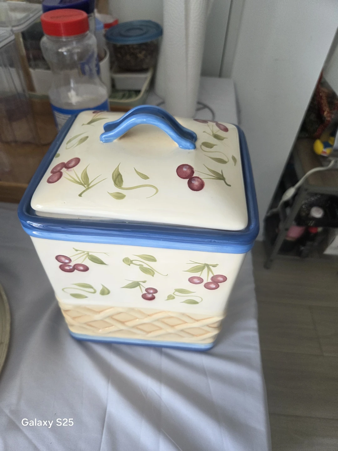 Ceramic Cherry Cookie Jar - photo 2