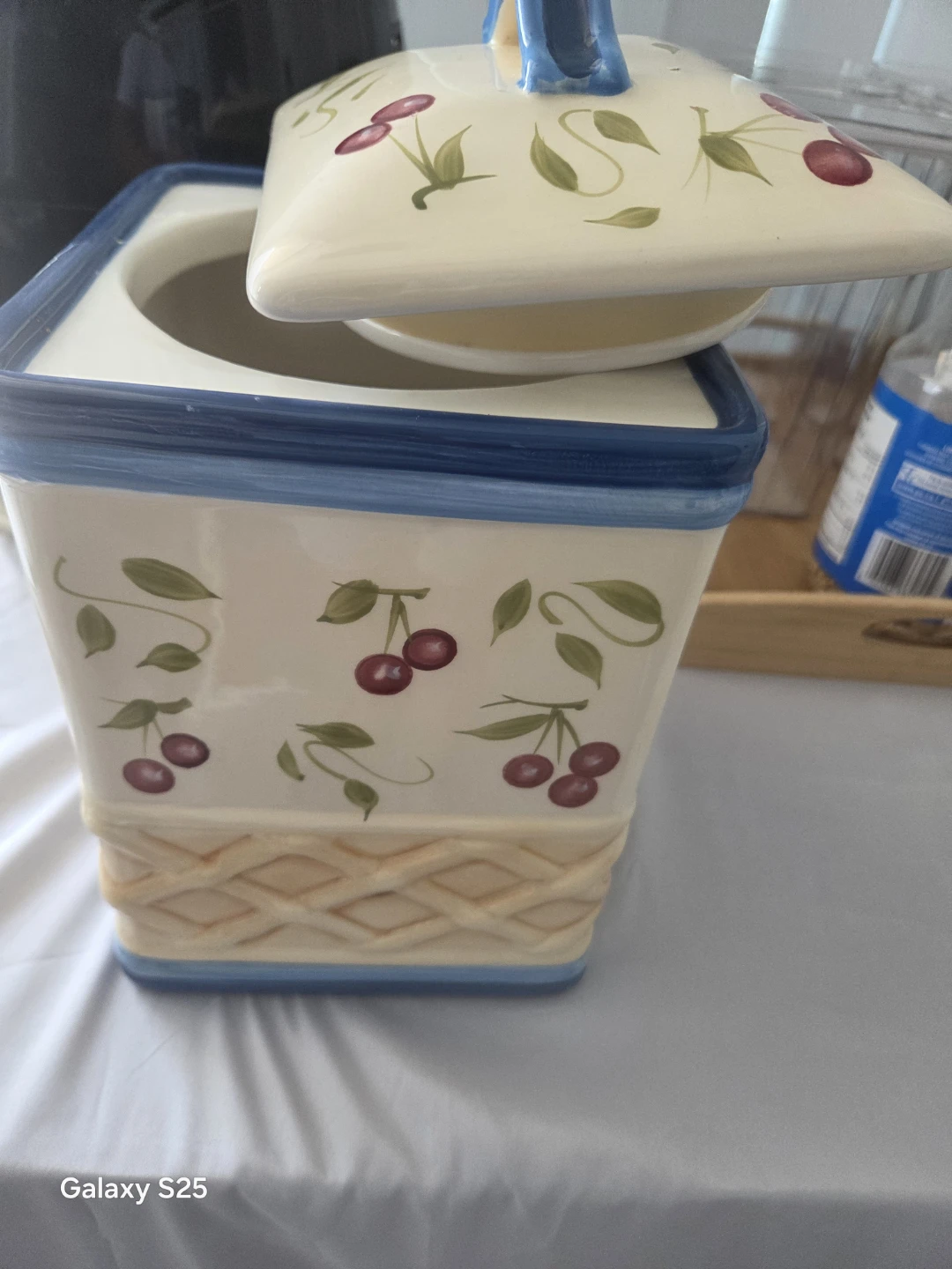 Ceramic Cherry Cookie Jar - photo 3