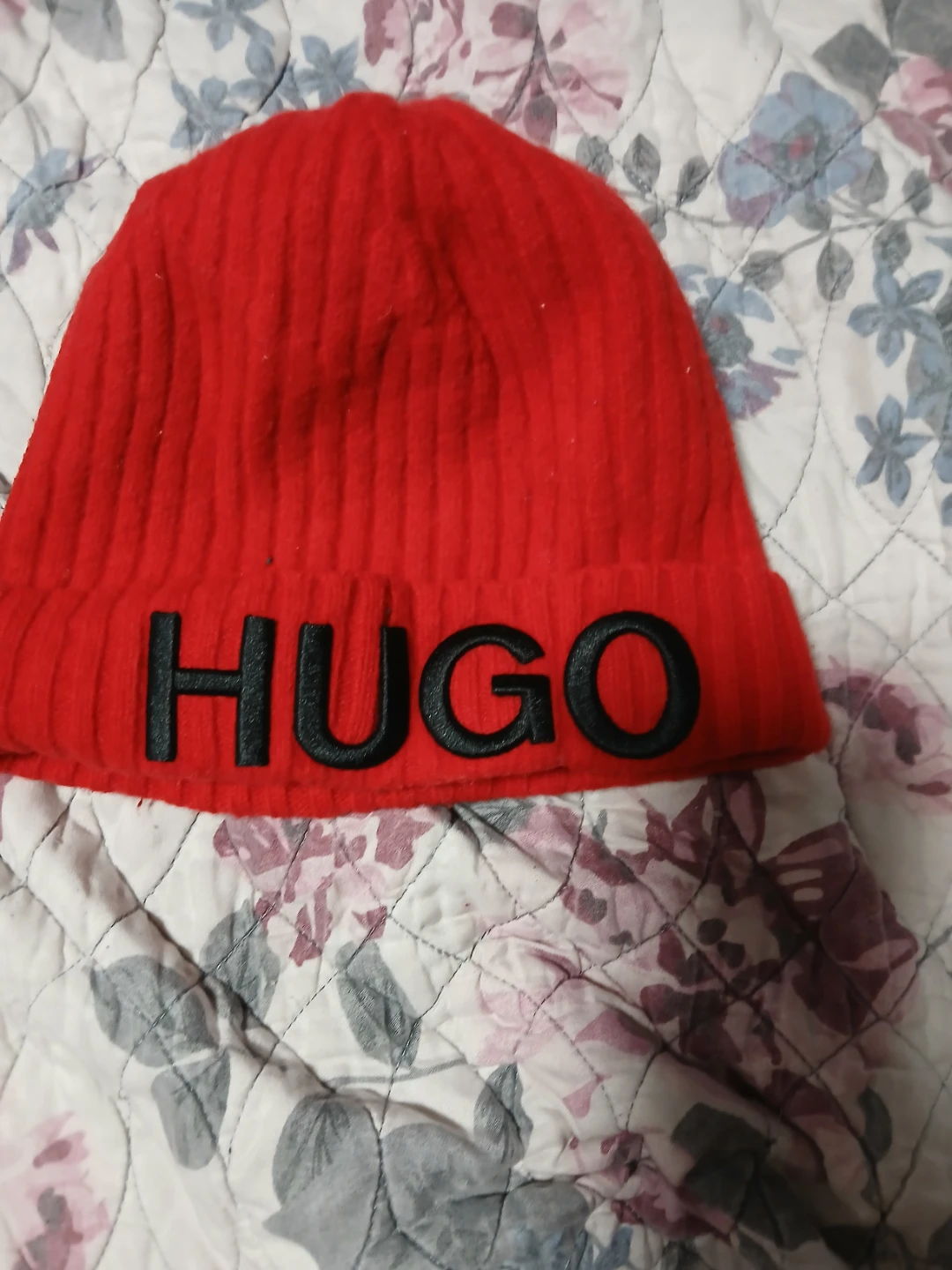 Hugo Boss Red Beanie unisex  price is firm