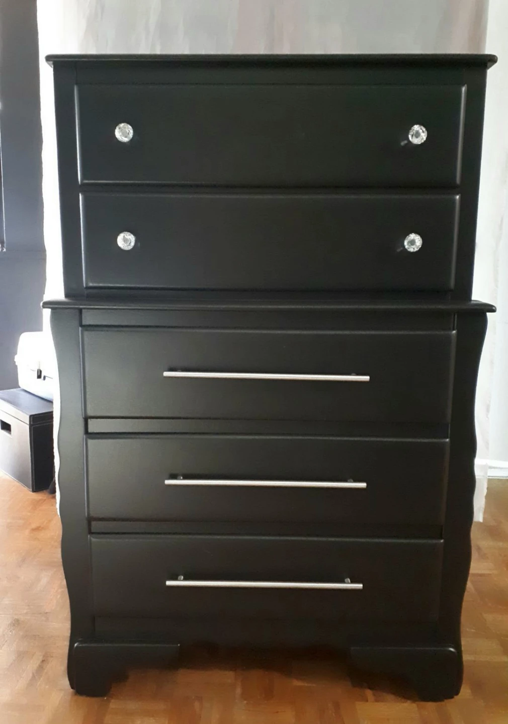 Solid Maple 5 Drawer Dresser in Black Satin Finish - photo 2