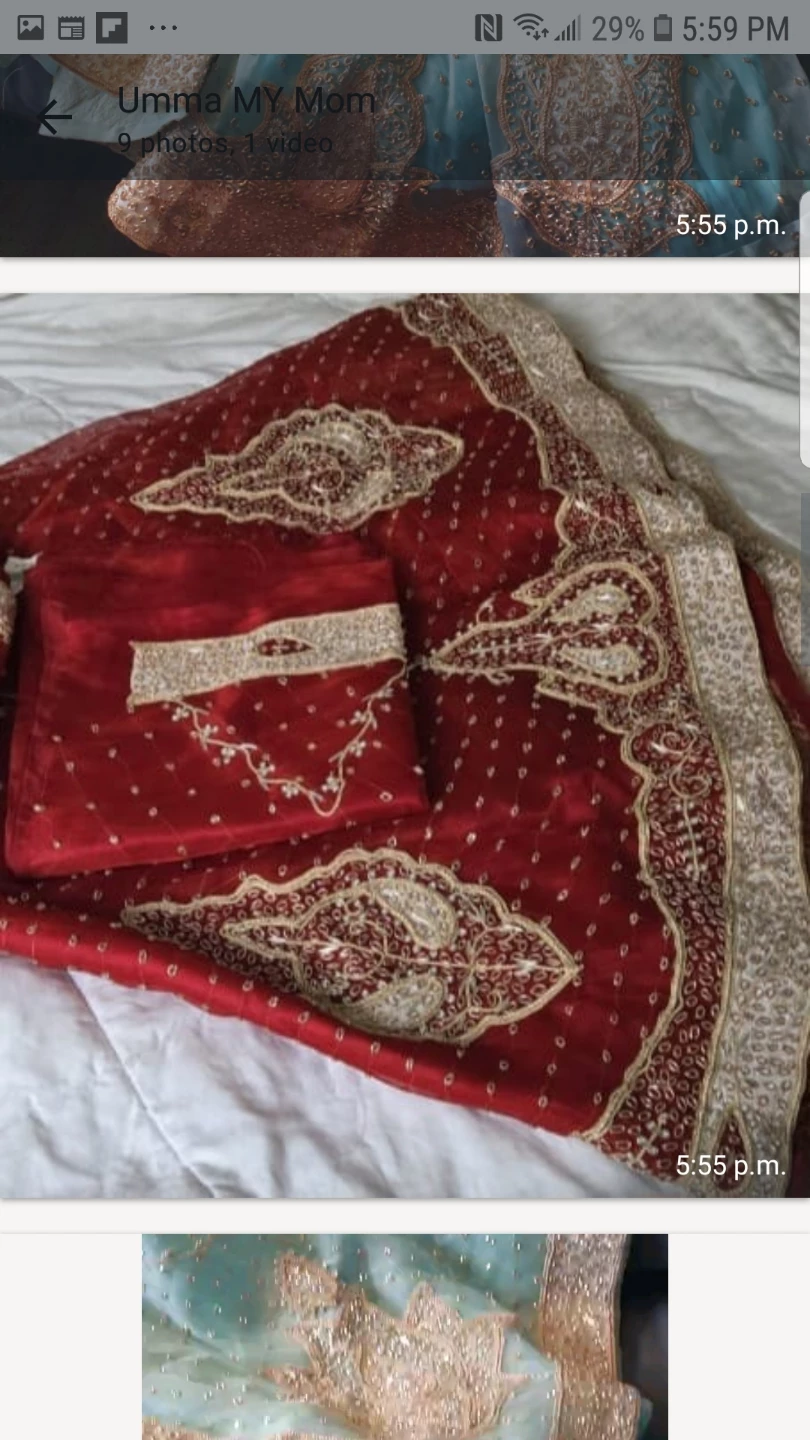 Red Embroidered Lehenga Choli with Dupatta - photo 3