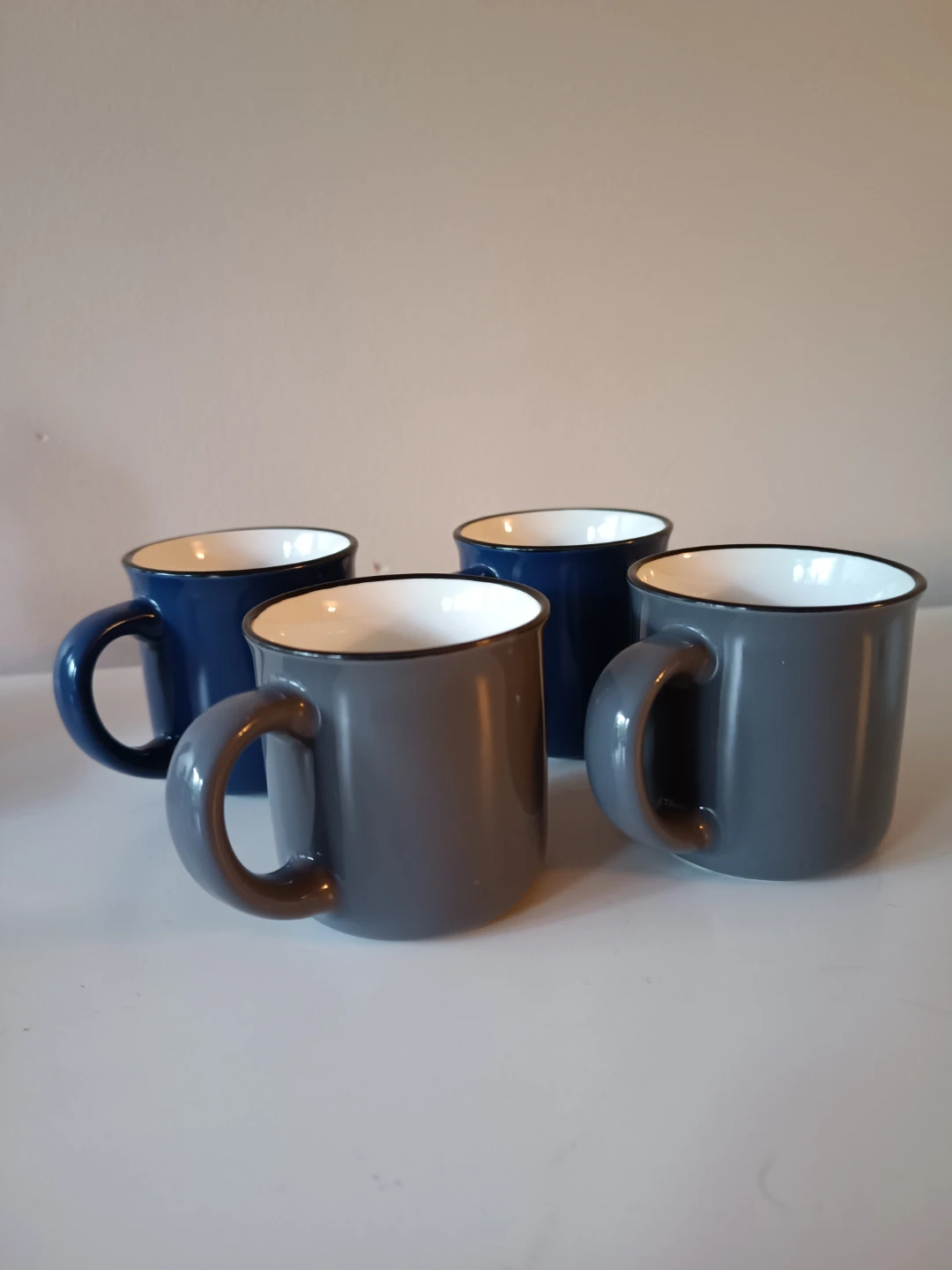 Casa Moderna Enamel Look Ceramic Mugs (Set of 4)