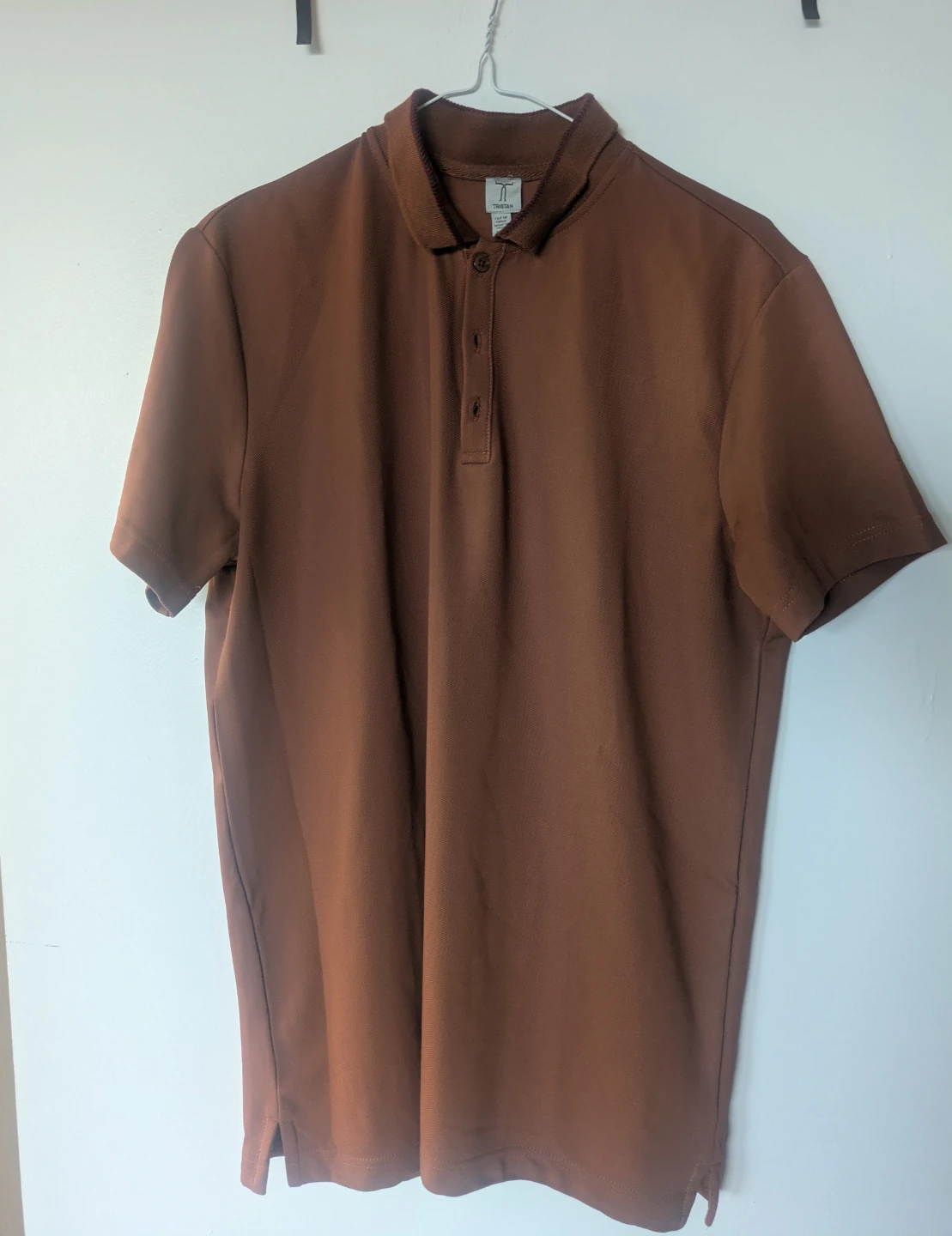 Tristan Men's Polo Shirt - Brown - Size Medium
