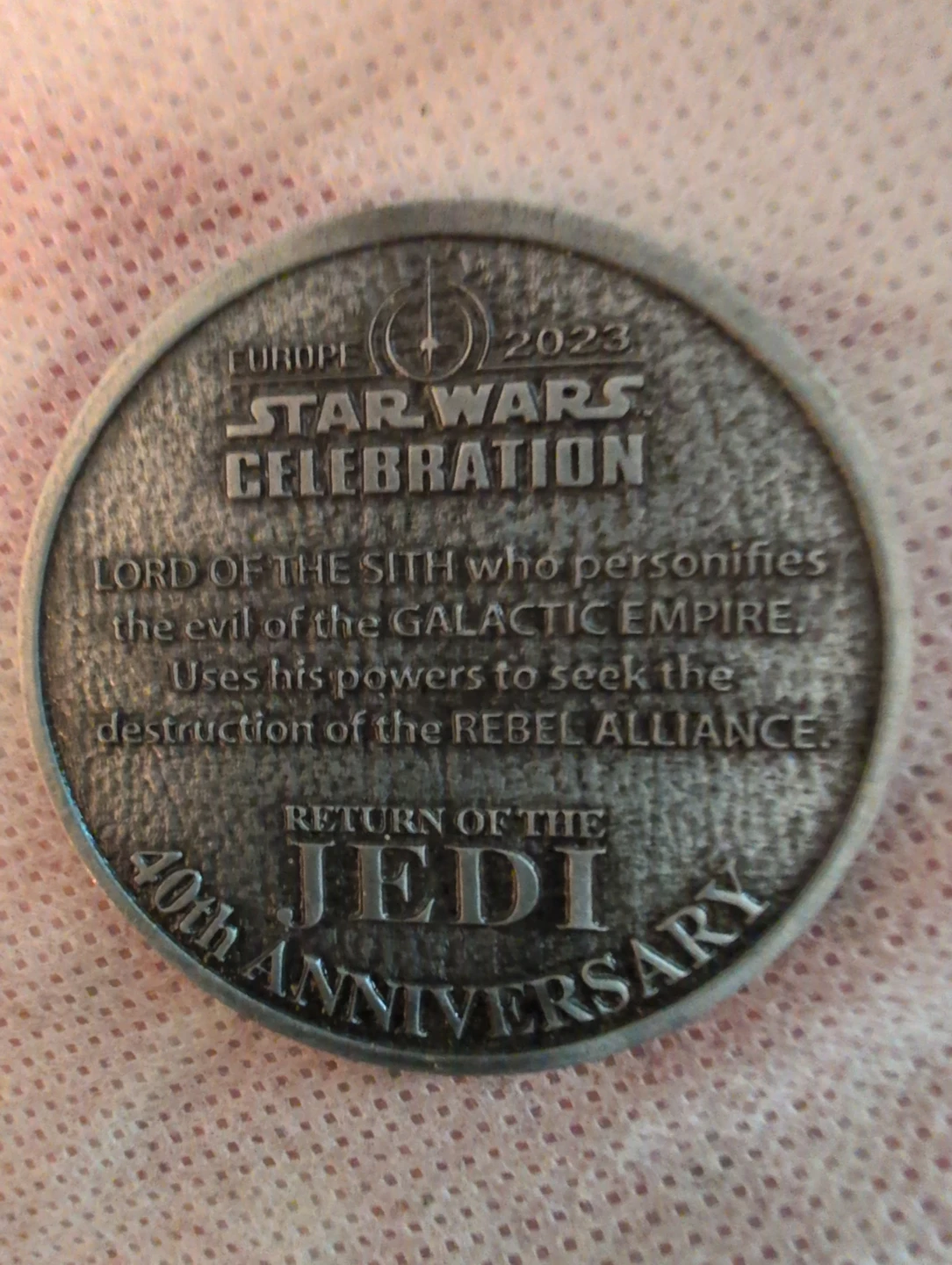 Star Wars Celebration Europe 2023 Darth Vader Coin