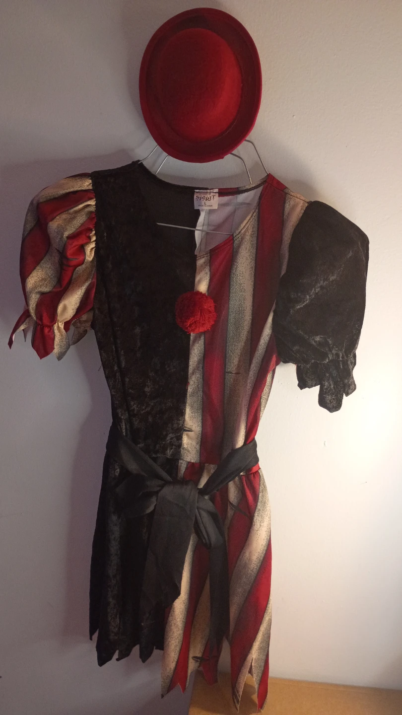 Spirit Halloween Clown Costume with Hat - Size L - photo 2