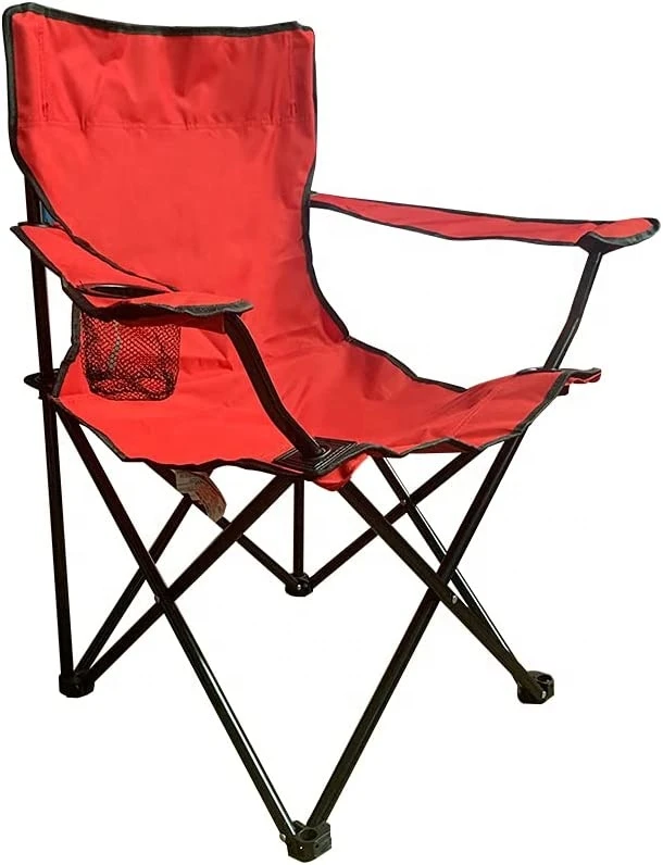 Red Folding Camp Chair with Cup Holder - photo 2