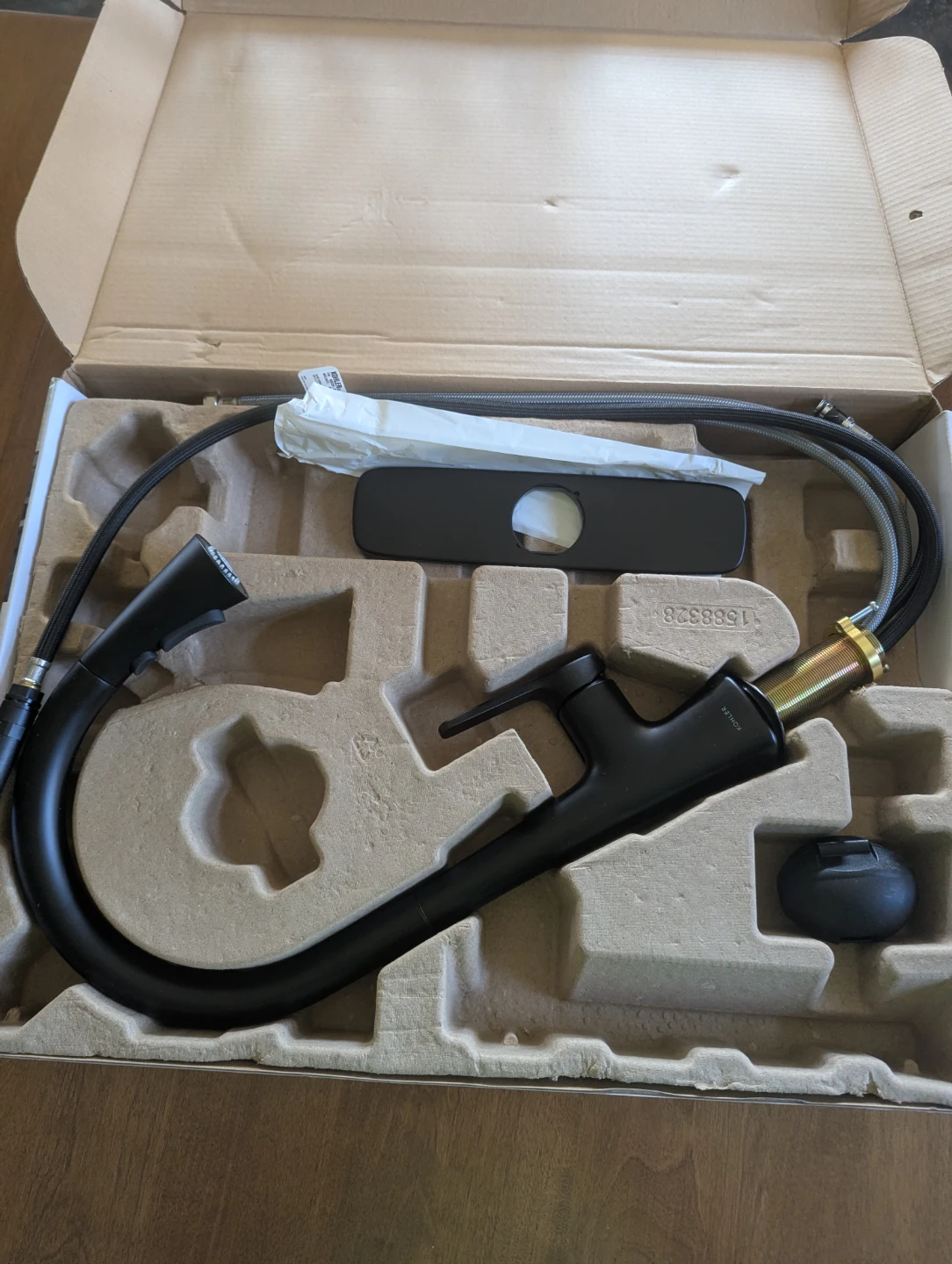 Kohler pull down kitchen faucet, Black.