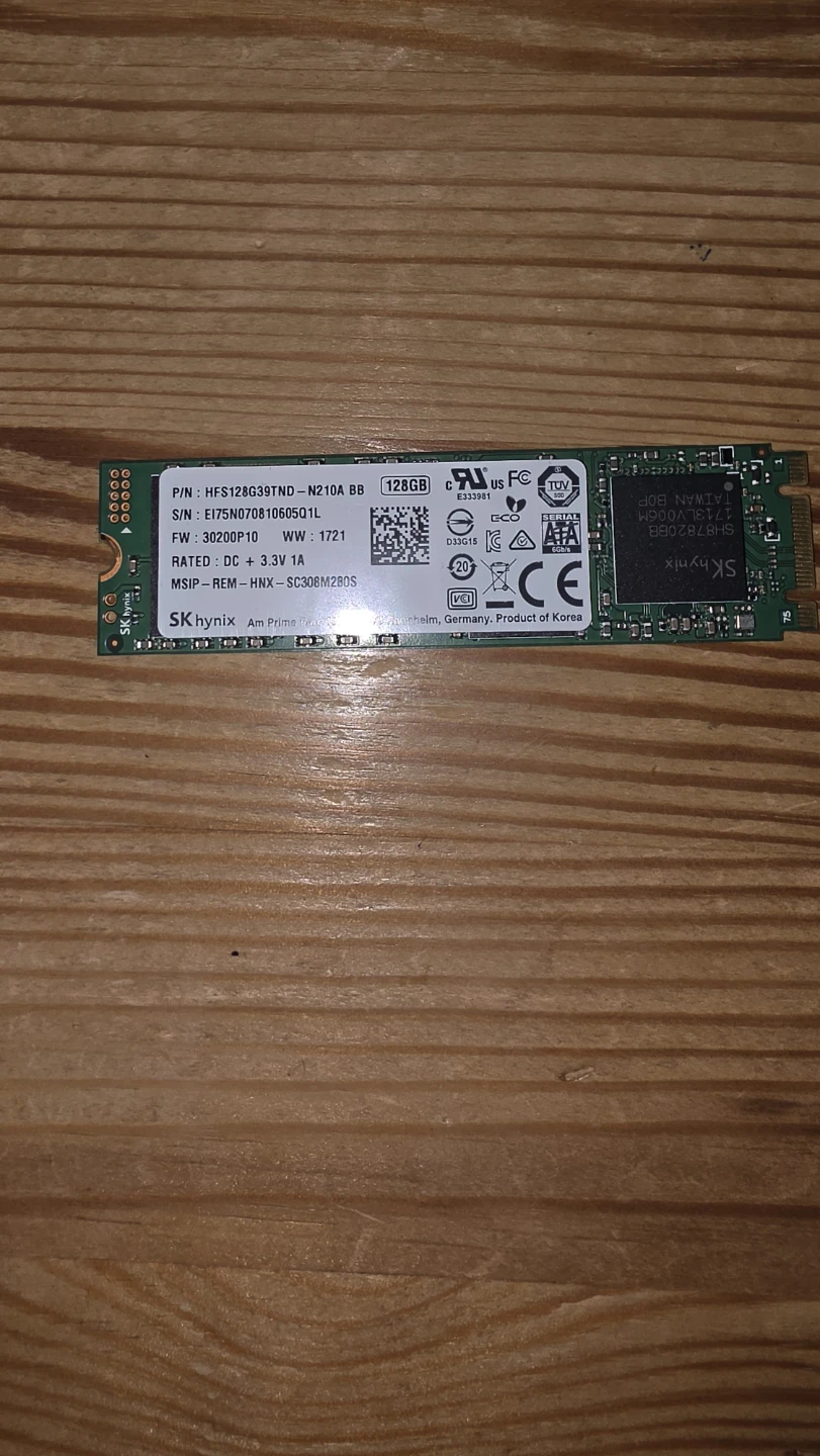 SK Hynix 128GB NVMe SSD M2