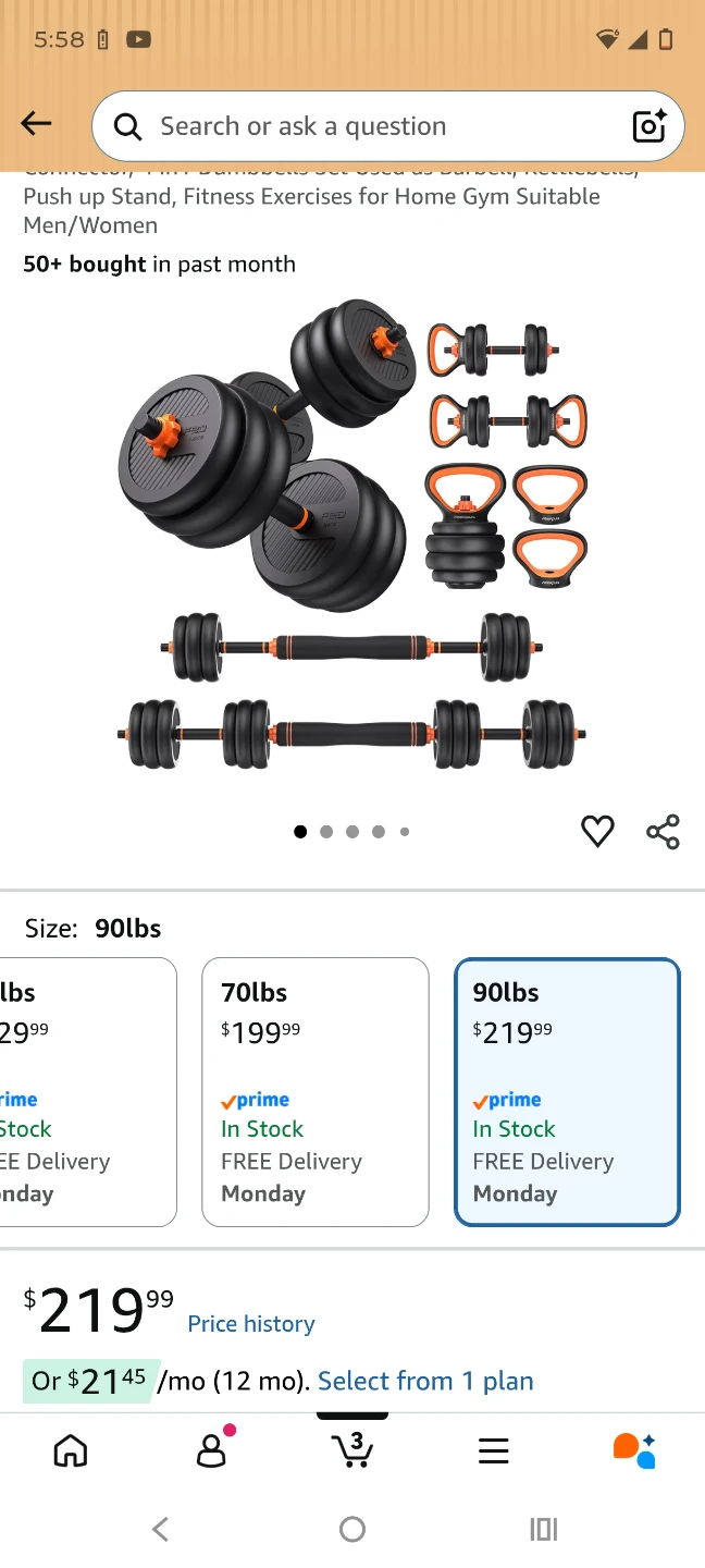 Adjustable Dumbbell Set