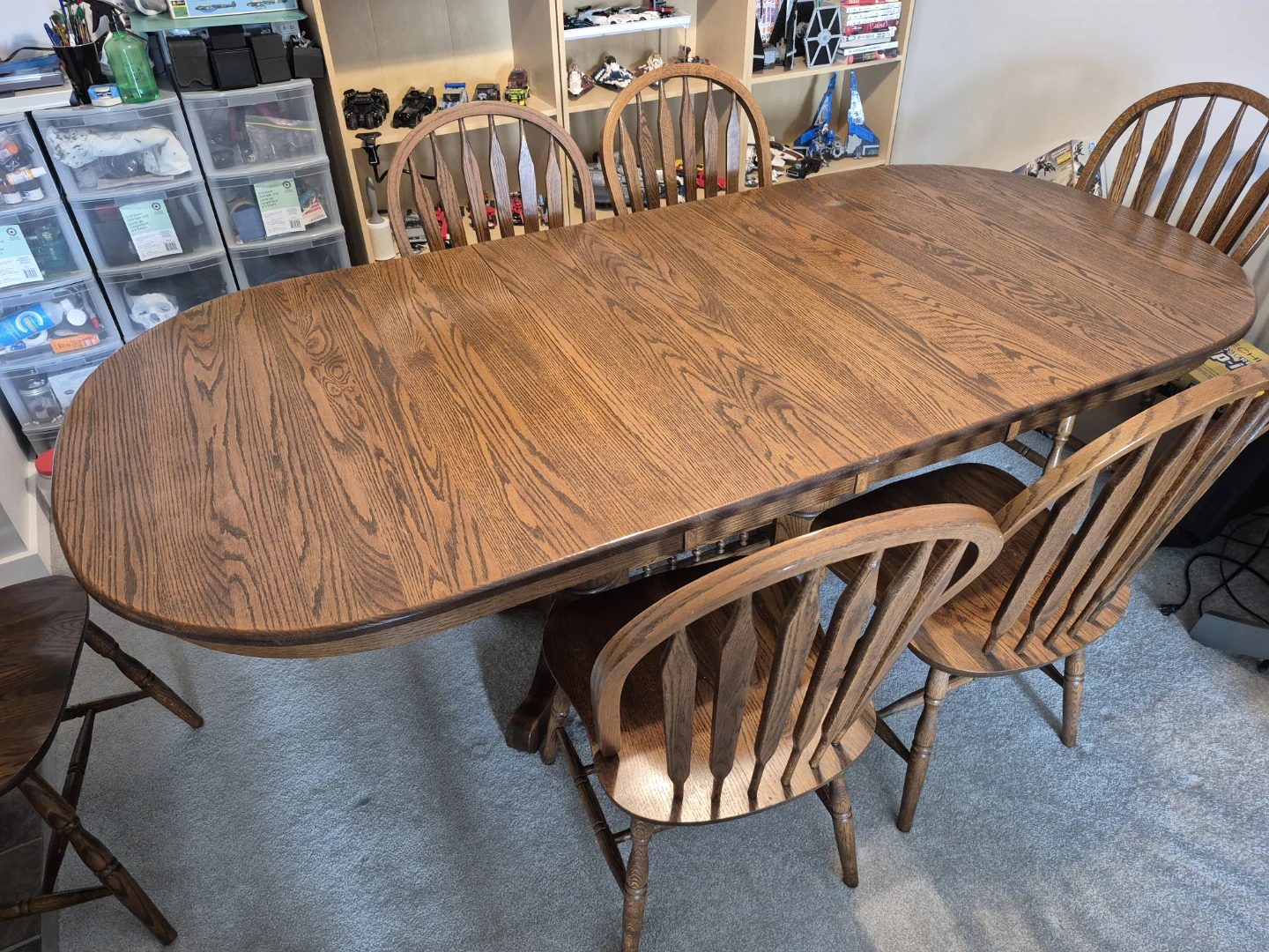 Solid Oak Dining table and Chairs - photo 2