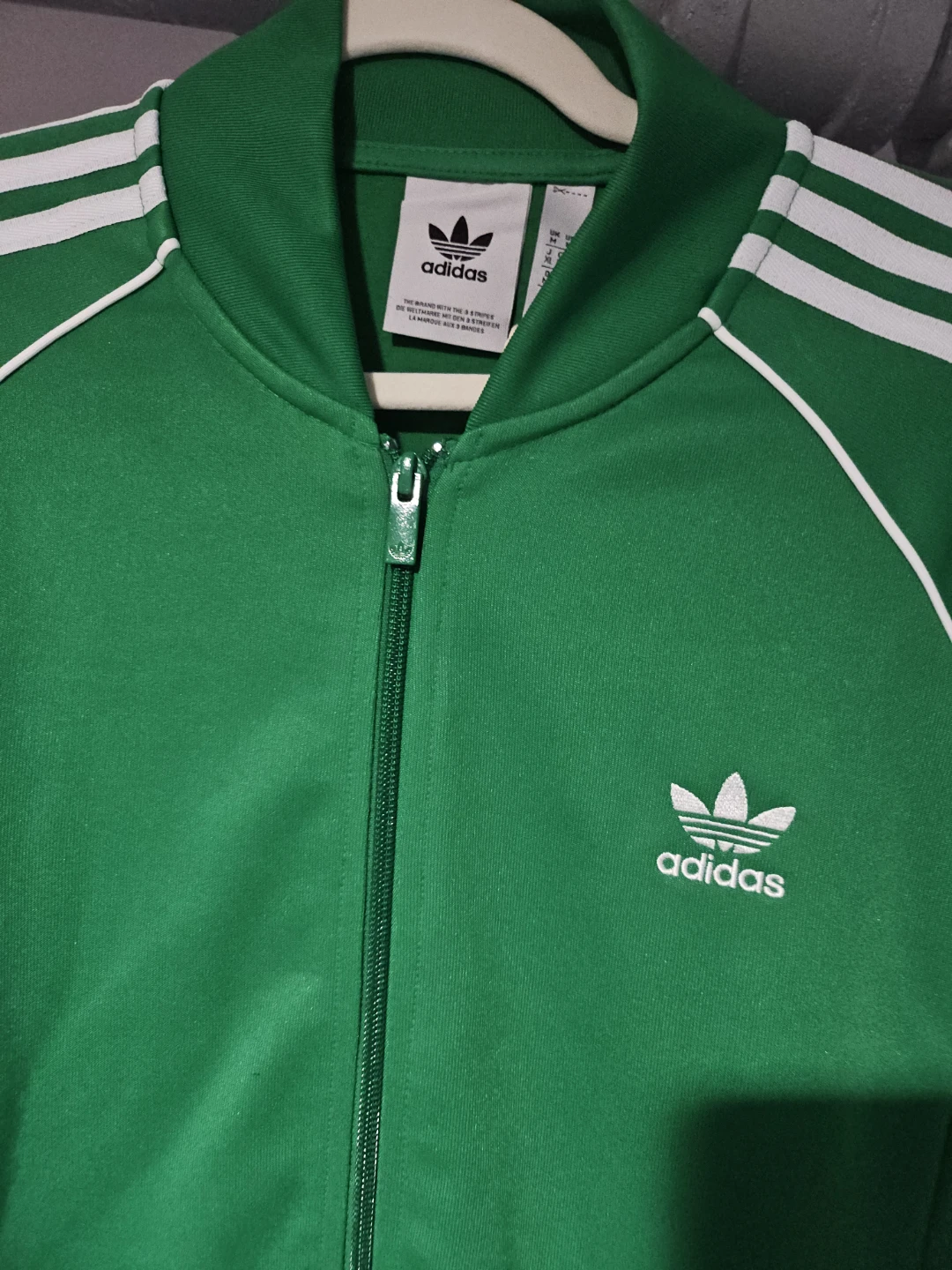 Adidas SST Track Jacket - Green - Size M - photo 2
