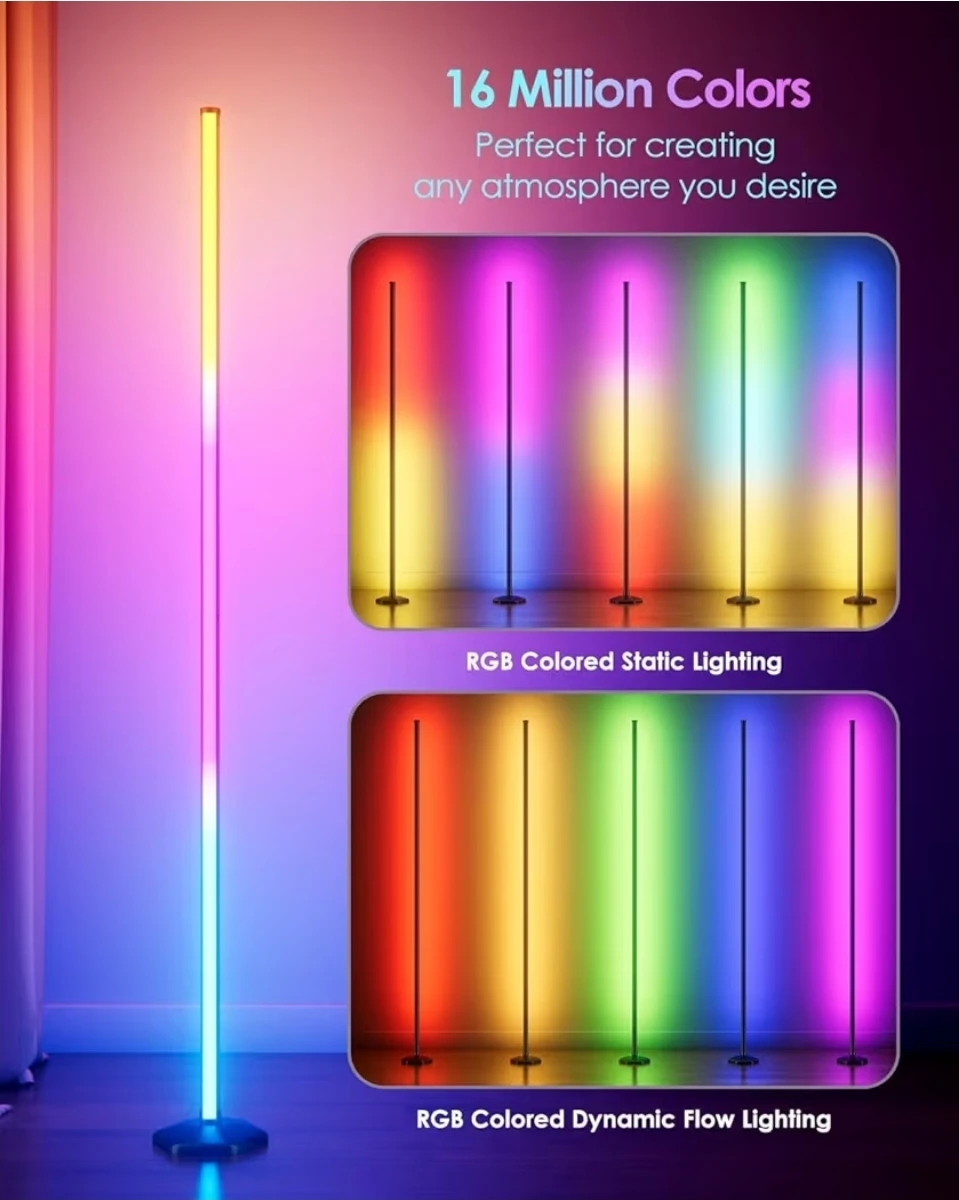 Uocub RGB Corner Floor Lamp - 2 Pack - photo 3