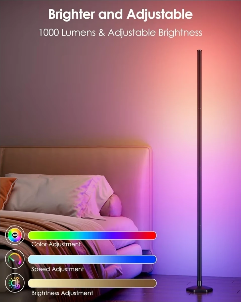 Uocub RGB Corner Floor Lamp - 2 Pack - photo 4